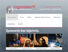 Tablet Screenshot of ingressio.pl